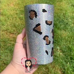Leopard print tumbler cup